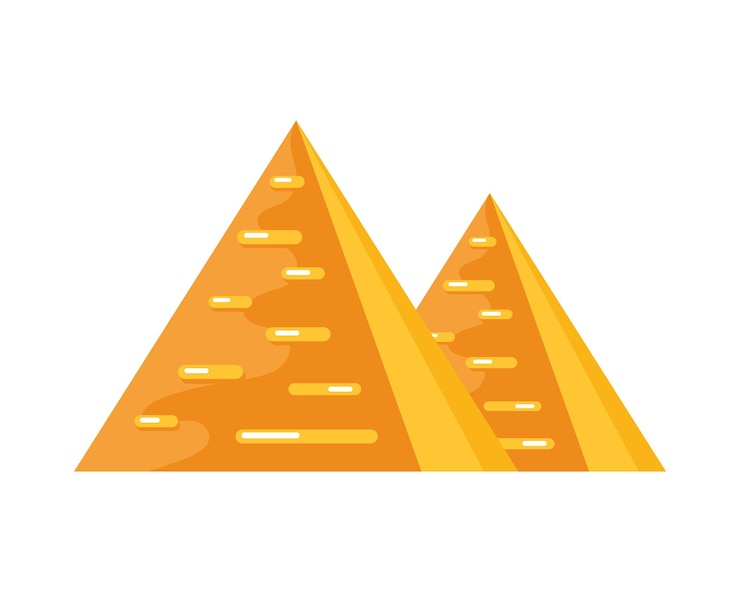 मुफ़्त वेक्टर egyptian pyramids icon isolated