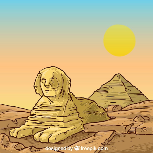 Egyptian pyramids illustration