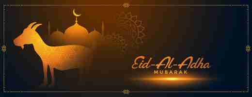 Free vector eid al adha bakrid festival banner design