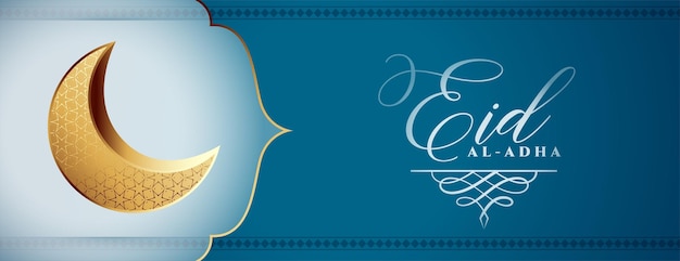 Free vector eid al adha bakrid festival wishes banner