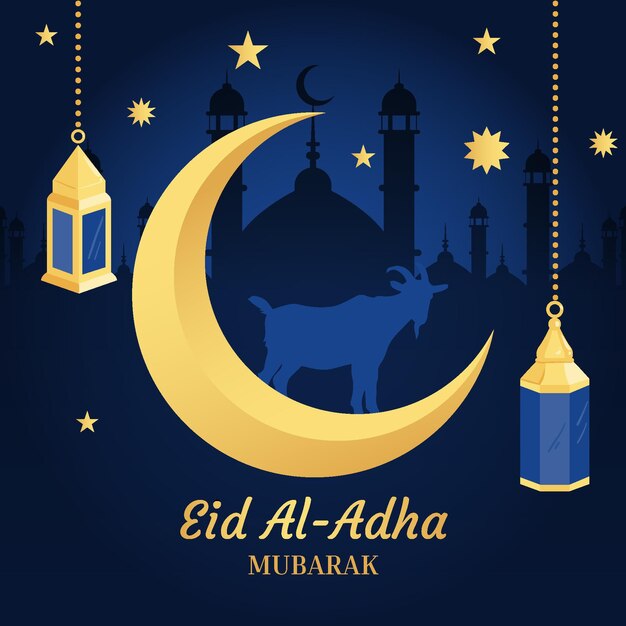 Eid al-adha celebration illustration