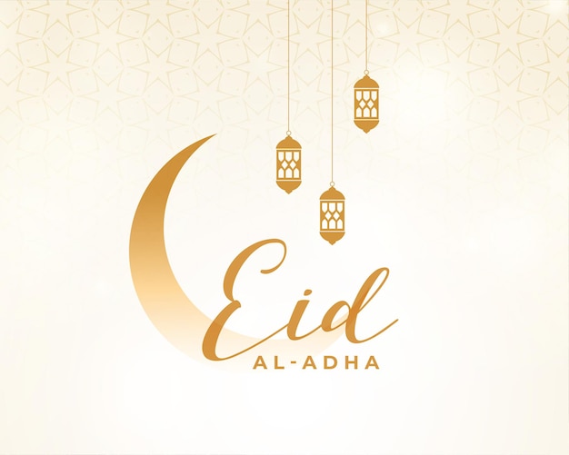 Carta del festival eid al adha in stile pulito