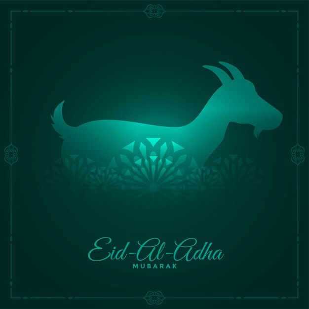 Eid al adha greeting card  in shiny style