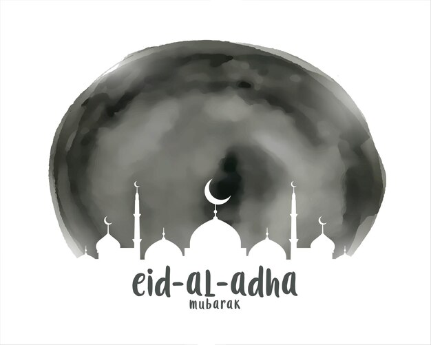 Eid al adha islamic watercolor background