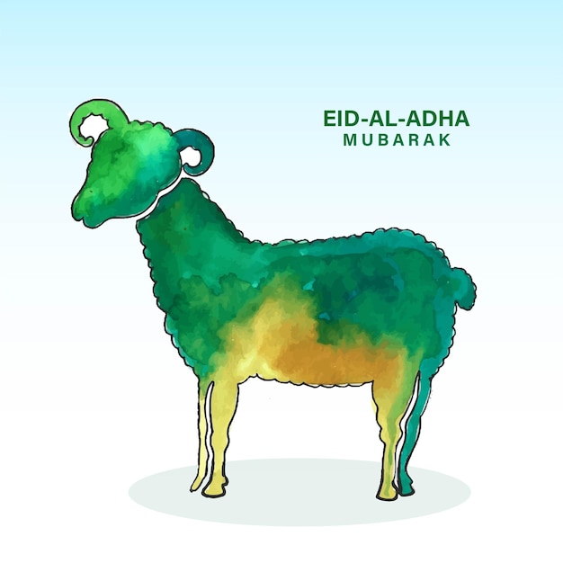 Eid al adha 무바라크 인사말 카드 배경