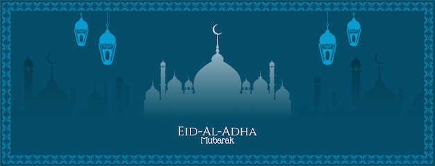 Eid al adha mubarak islamic banner design