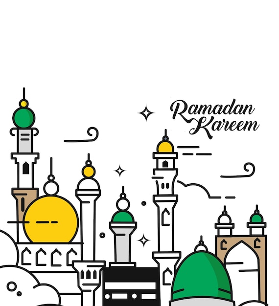 Eid al adha mubarak ramadan kareem testo illustrazione vettoriale