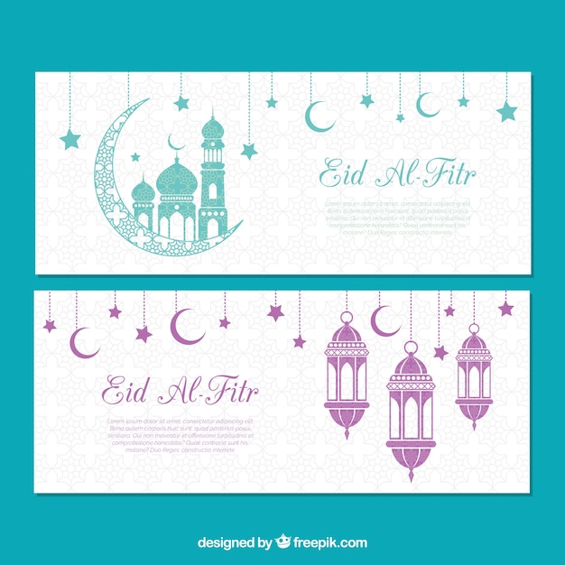 Eid al fitr banners