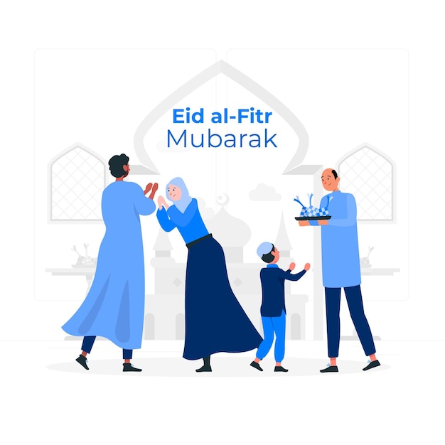 Eid al fitr concept illustration