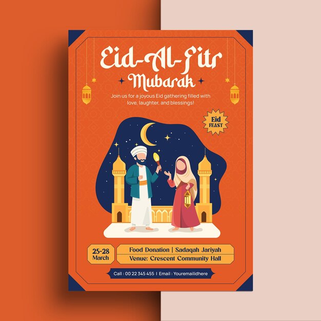 eid al fitr islamic celebration template