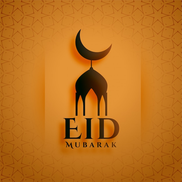 Eid festival wishes greeting background islamic design