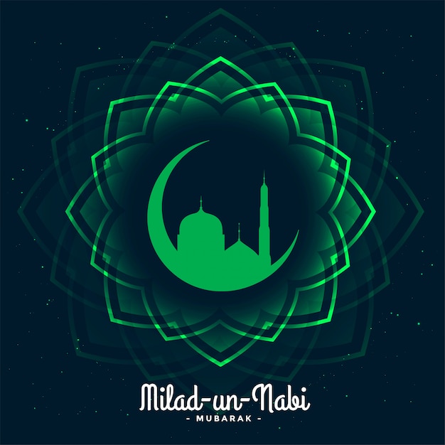 Free vector eid milad un nabi festival card illustration