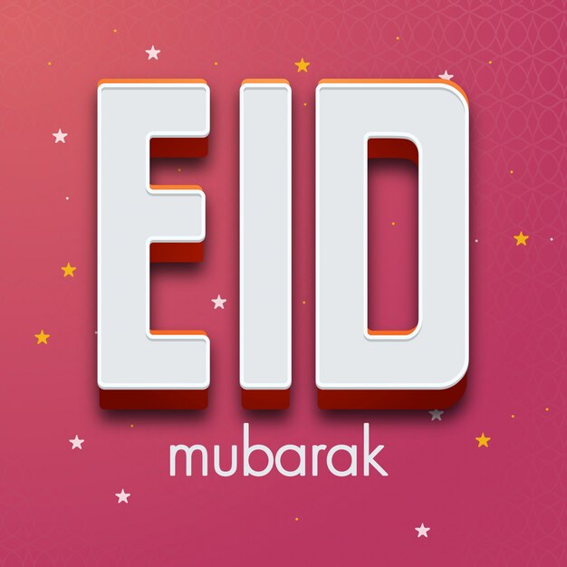 Eid mubarack pink background