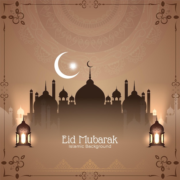 Eid 무바라크 이슬람 축제 클래식 배경