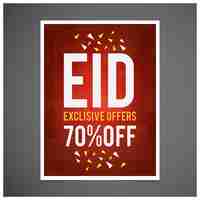 Free vector eid mubarak offers brochure