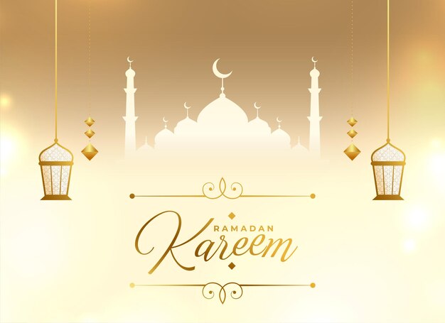 Eid mubarak ramadan kareem festival card design