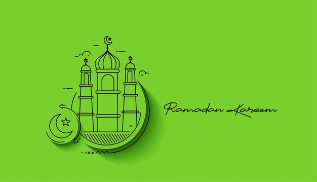 Free vector eid mubarak ramadan kareem muslim festival background design