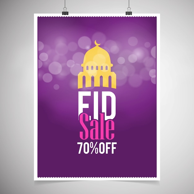 Free vector eid mubarak sale poster