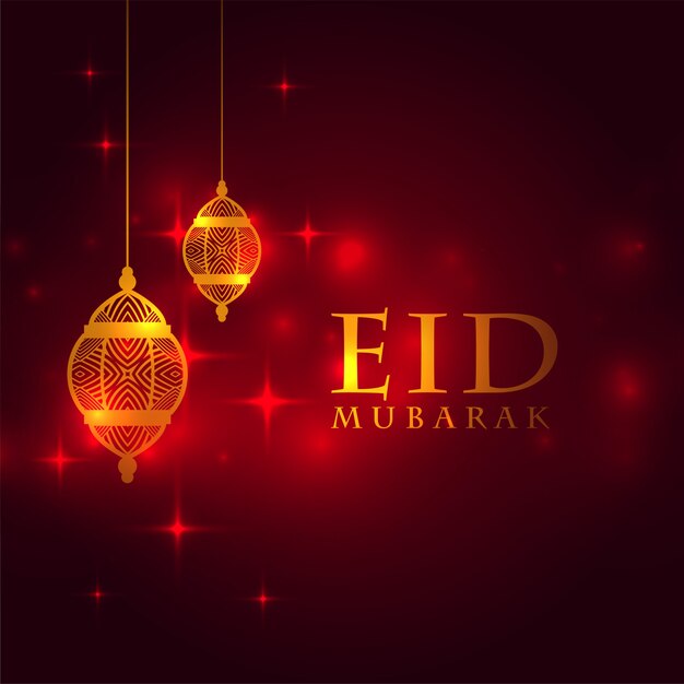 Eid mubarak shiny  wishes card 