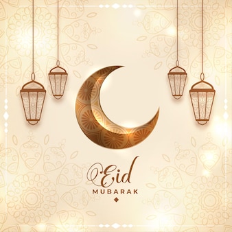 Eid mubarak traditional festival background design