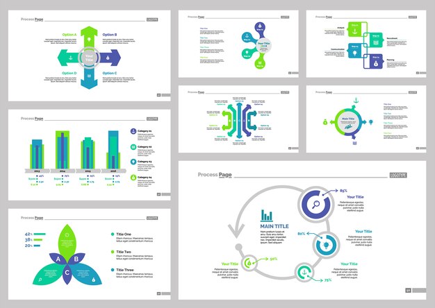 Набор восьми шаблонов слайдов