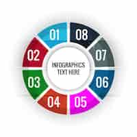 Free vector eight options for infographics
