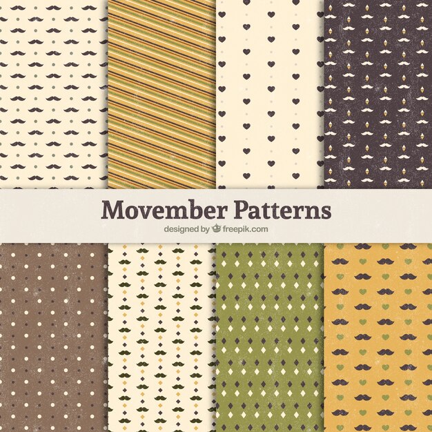 Eight patterns for movember