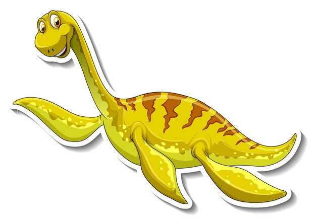 Elasmosaurus 공룡 만화 캐릭터 스티커