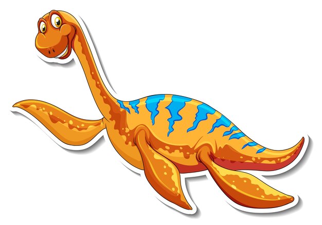 엘라스모사우루스 공룡 만화 캐릭터 스티커