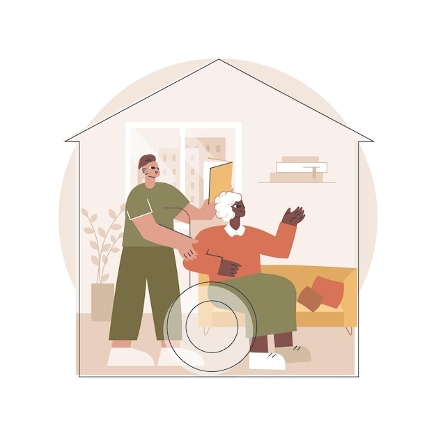 Free vector elderly care abstract illustration