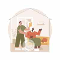 Free vector elderly care abstract illustration