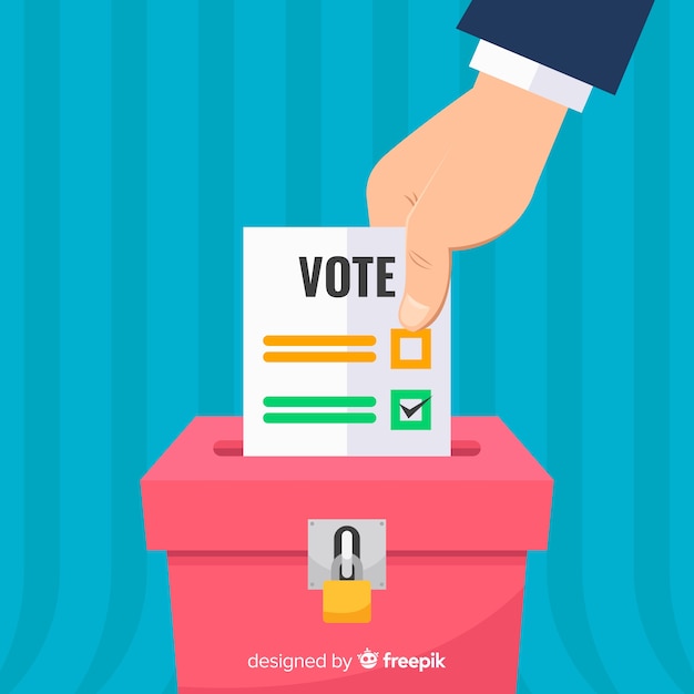 Free vector election box concept