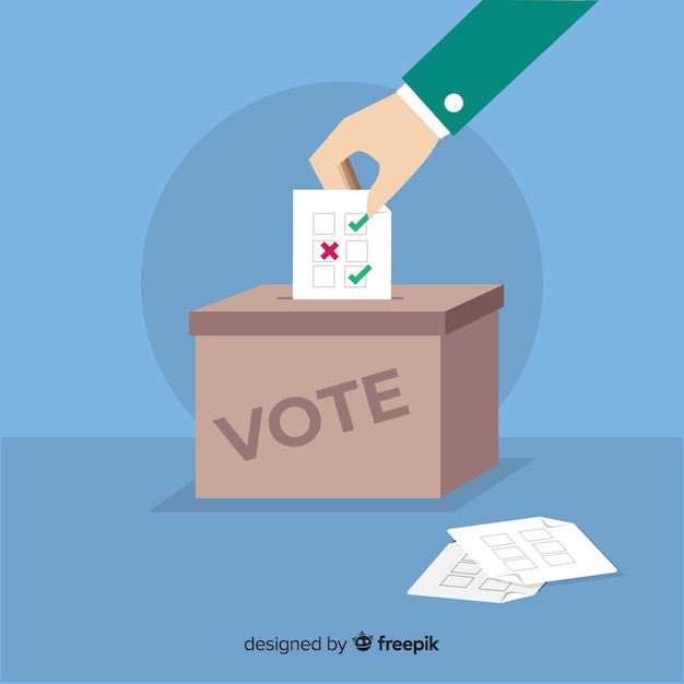 Free vector election box concept