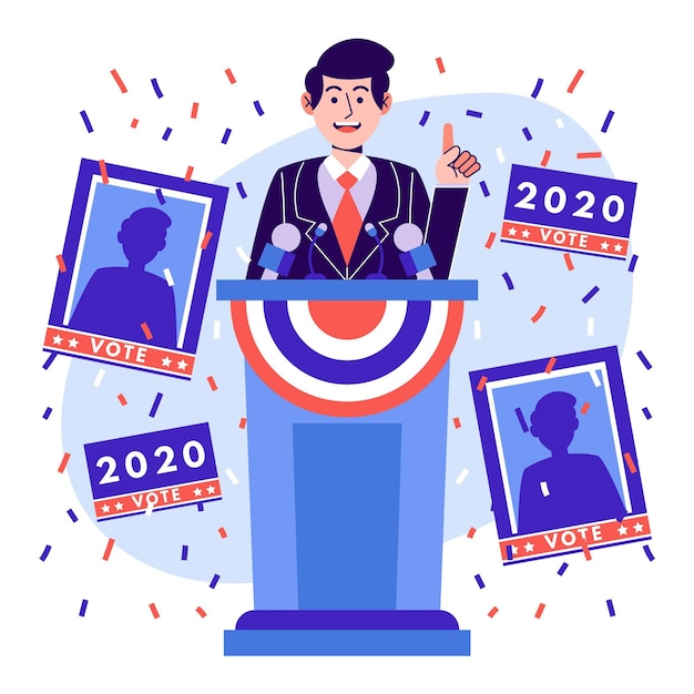 Free vector election campaign scenes