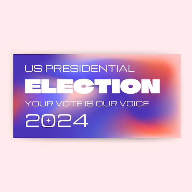 election rectangle banner design template