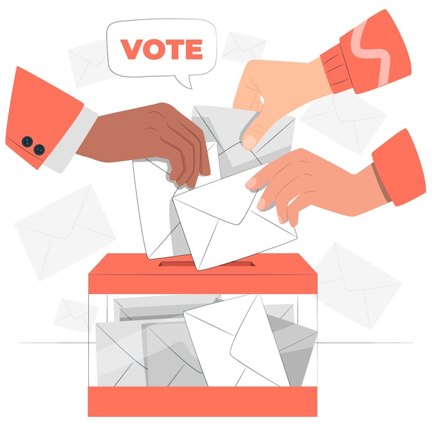 Free vector elections concept illustration