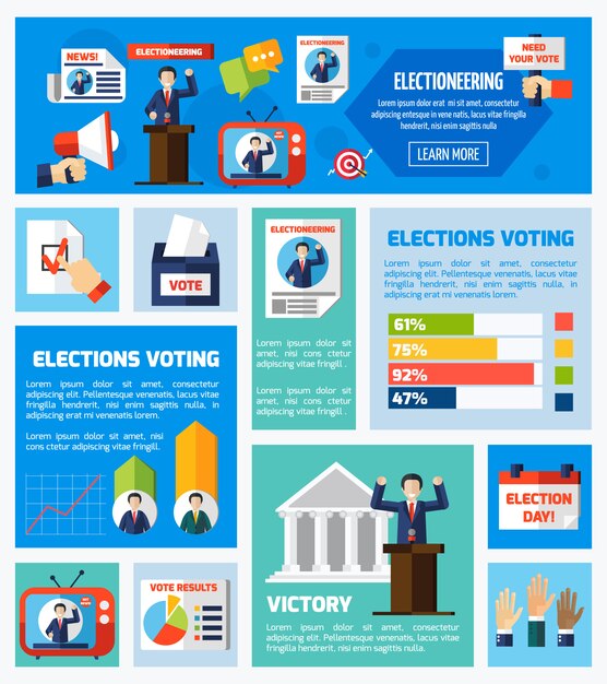 Elections And Voting Flat Collection