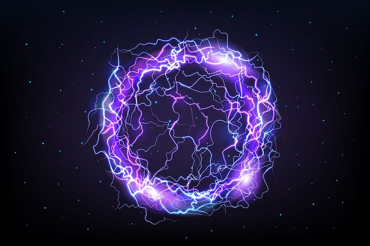 Free Vector electric ball purple light effect