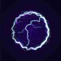 Free vector electric ball with light effect