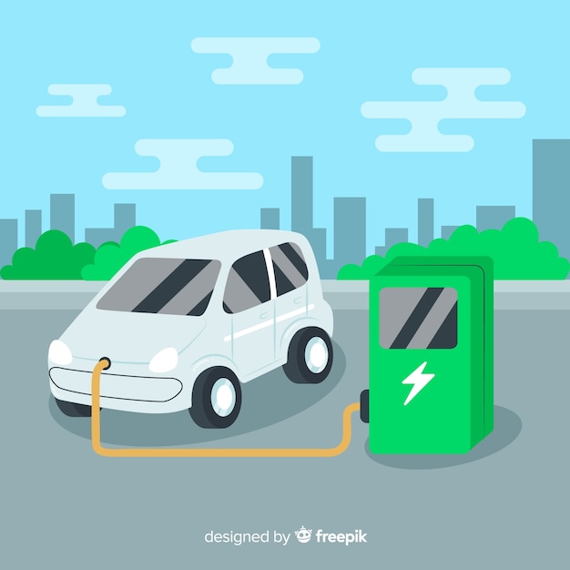 Free vector electric car background