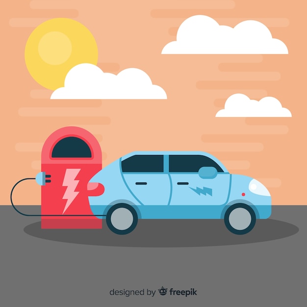 Free vector electric car background