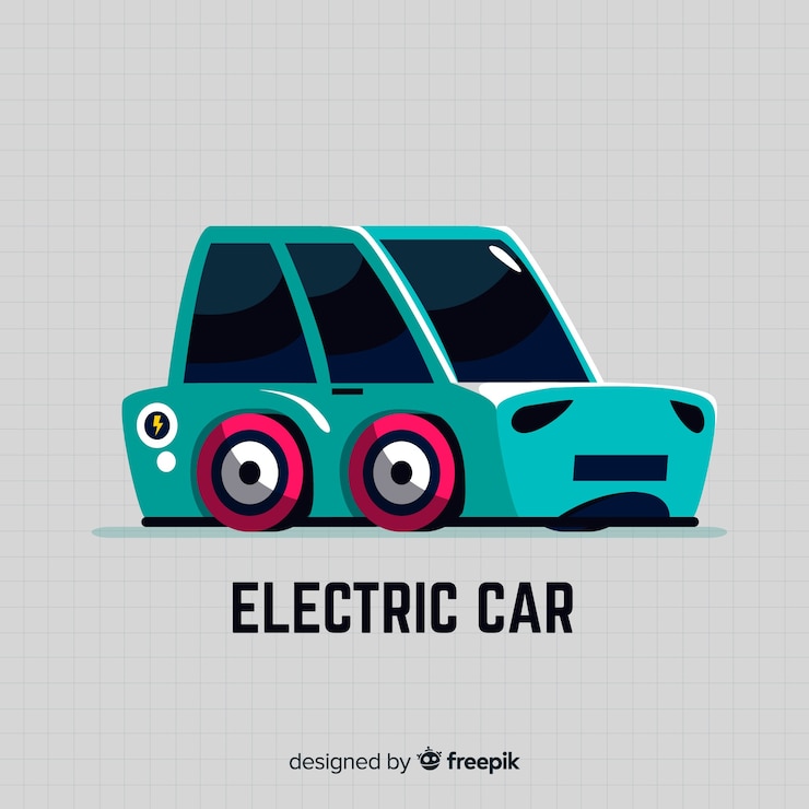 무료 Vector 전기 자동차 배경