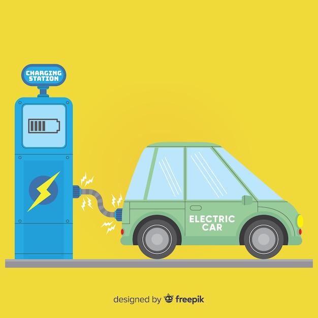 Free vector electric car background