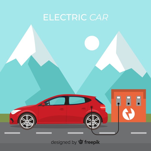 Electric car background