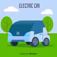 Free vector electric car background