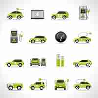 Free vector electric car icons