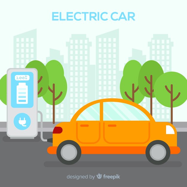 Free vector electric car