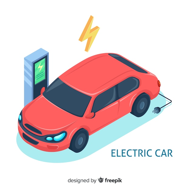 Free vector electric car