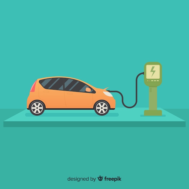 Free vector electric car