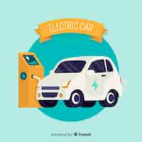 Free vector electric car